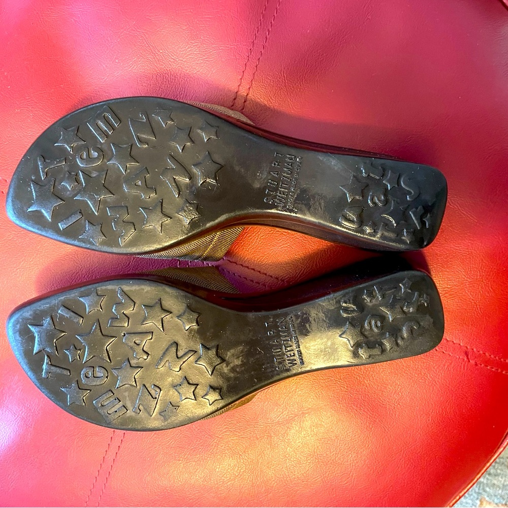 Stuart Weitzman Tan Sandal Slide With Wedge Heel - image 4